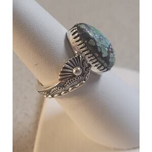 Whispering Web Turquoise Ring in Sterling Silver